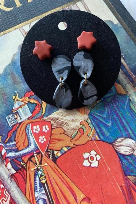 Smokey Terracotta Clay Earring Set